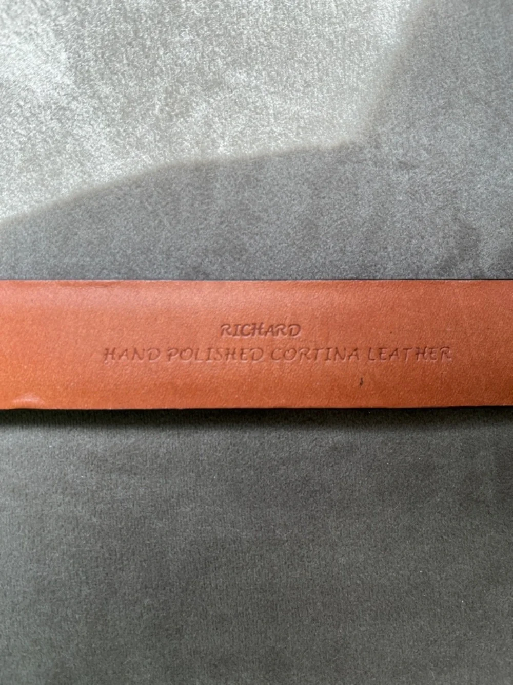 Trafalgar Black Leather Belt with Tan Interior